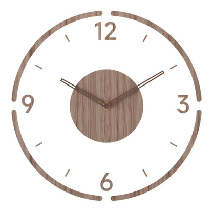 Rustic Wooden Quiet Wall Clock