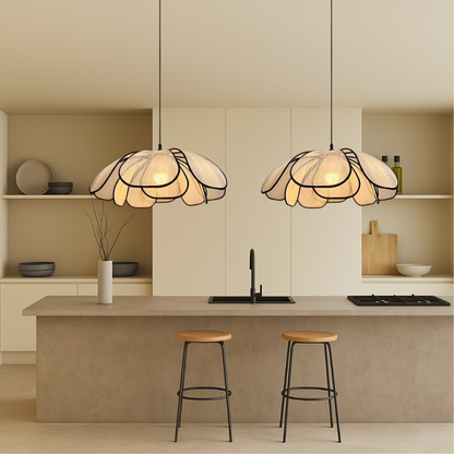 Wooden Flower Hanging Lamp 2