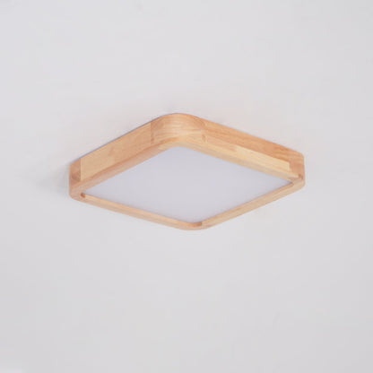 Simple Round Wood LED Ceiling Light Fixtures