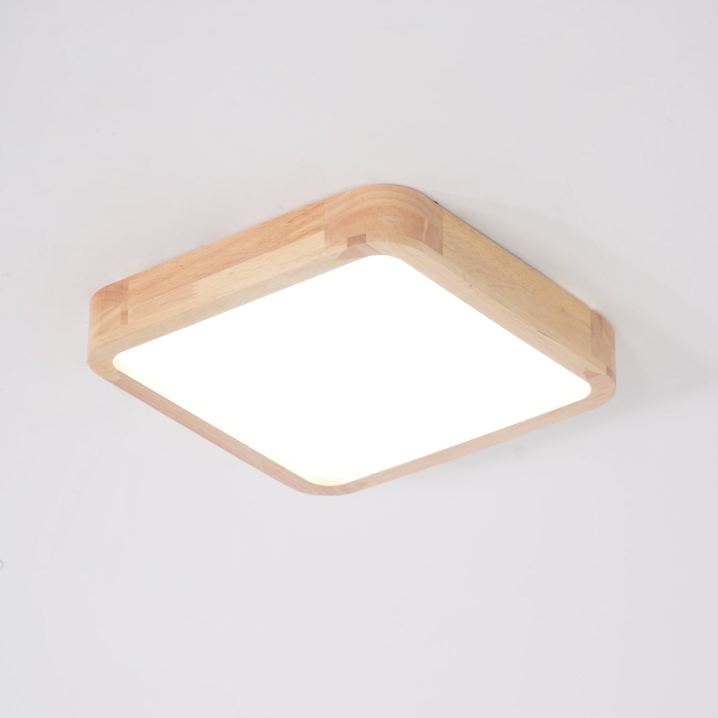 Simple Round Wood LED Ceiling Light Fixtures