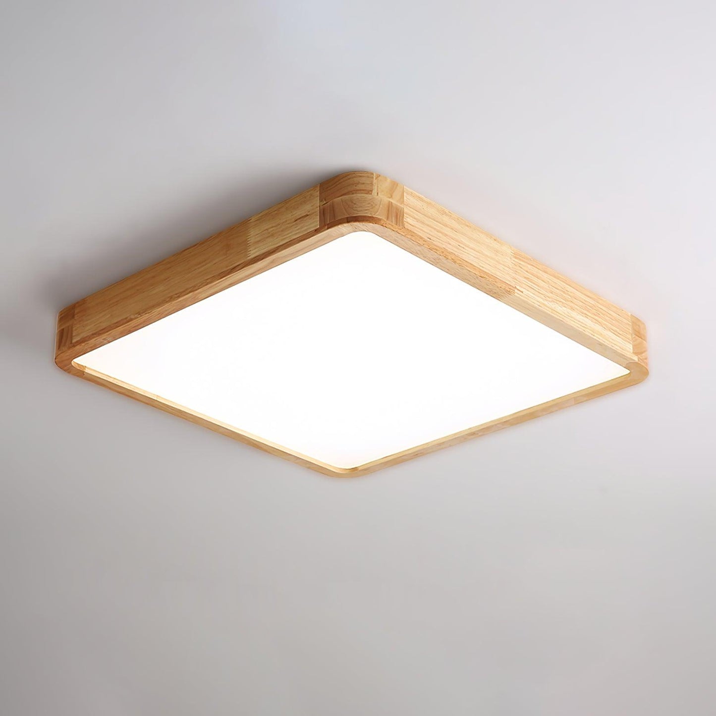 Simple Round Wood LED Ceiling Light Fixtures