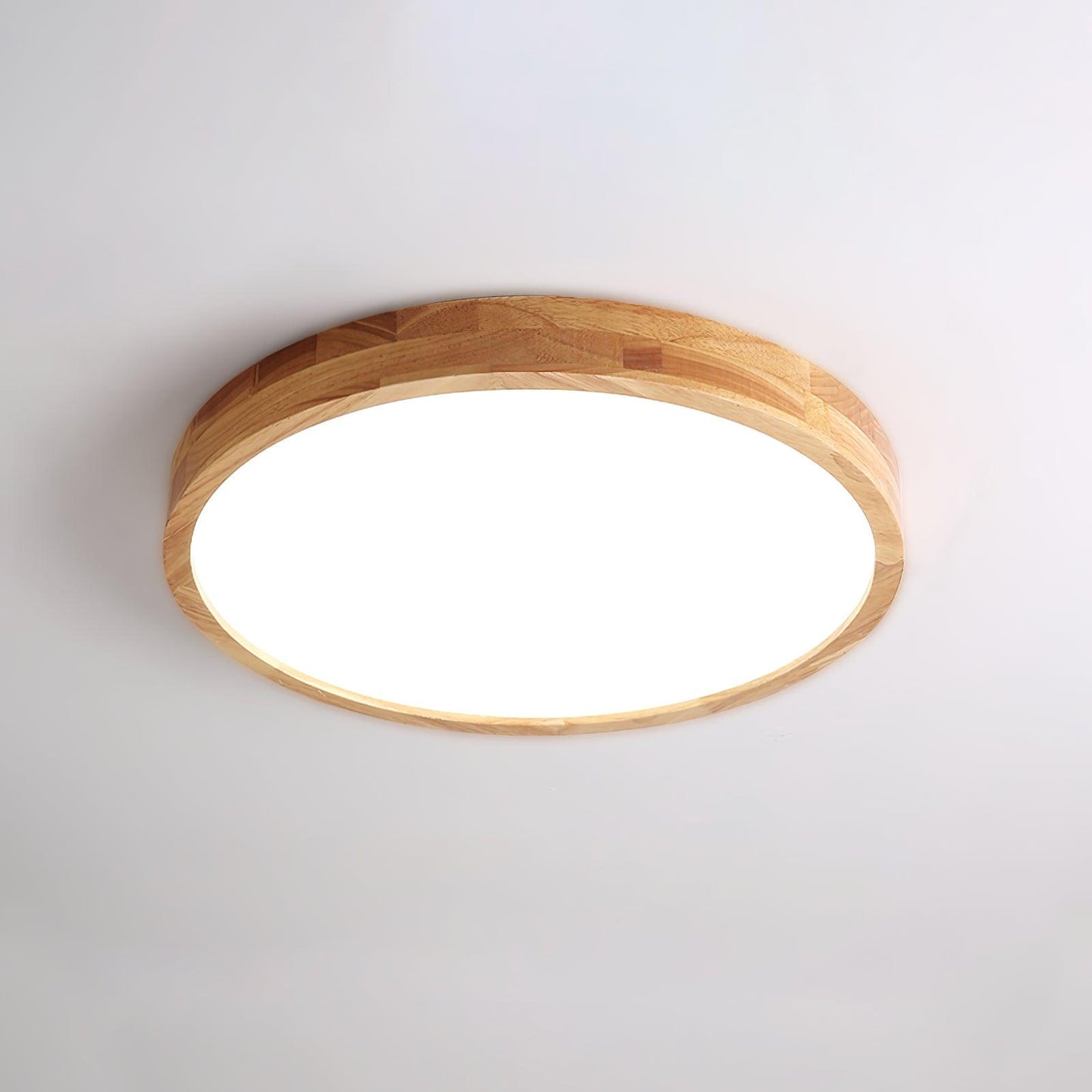 Simple Round Wood LED Ceiling Light Fixtures