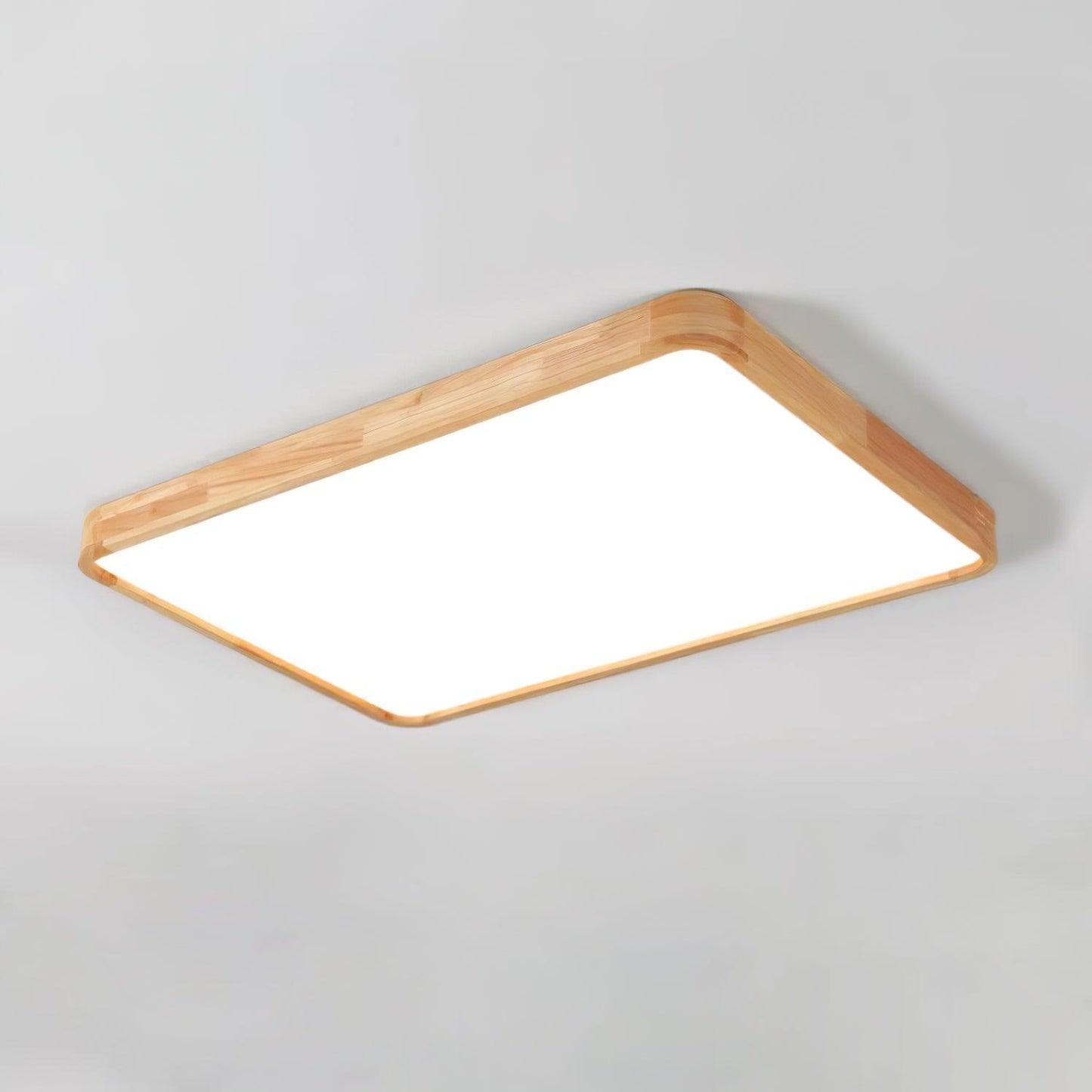 Simple Round Wood LED Ceiling Light Fixtures