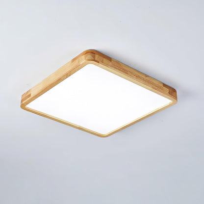 Simple Round Wood LED Ceiling Light Fixtures