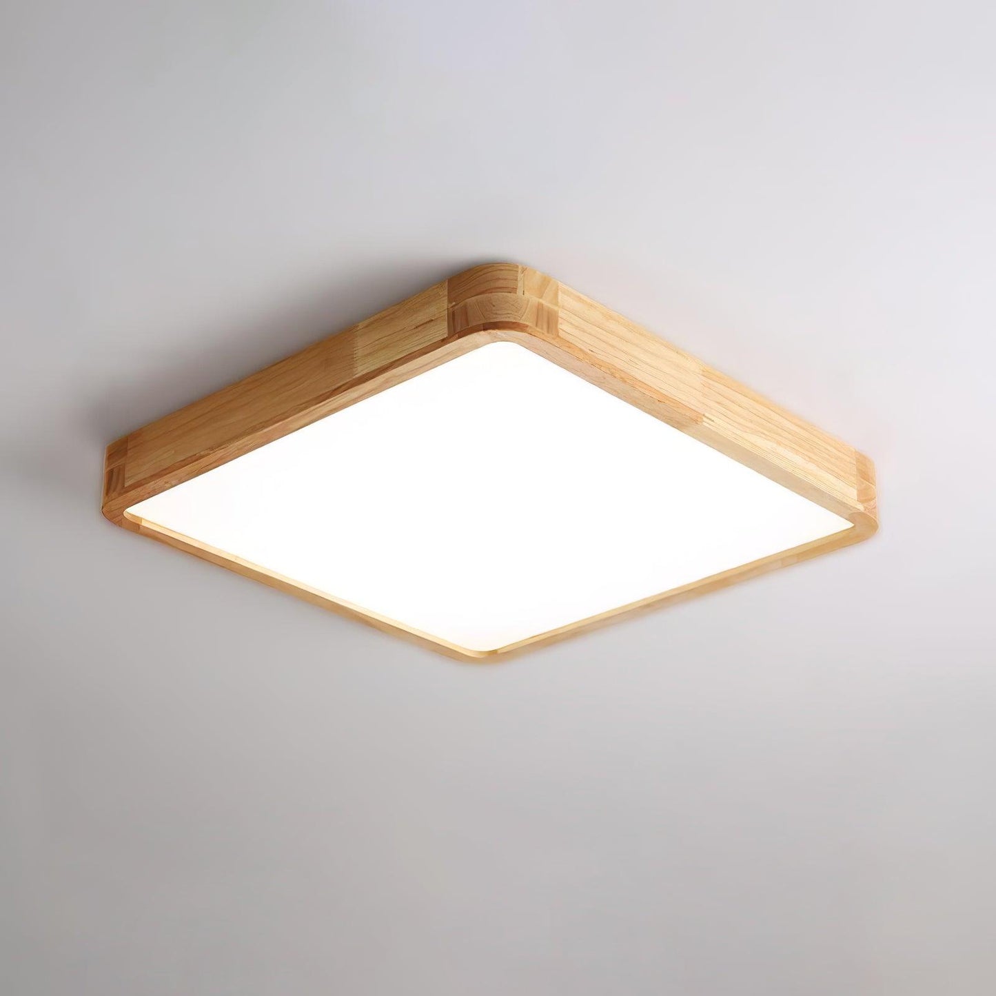 Simple Round Wood LED Ceiling Light Fixtures