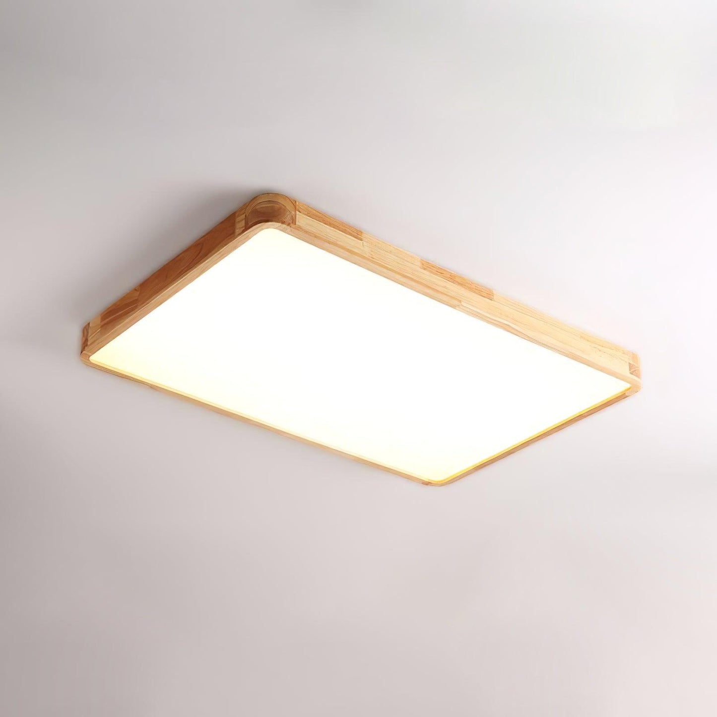 Simple Round Wood LED Ceiling Light Fixtures