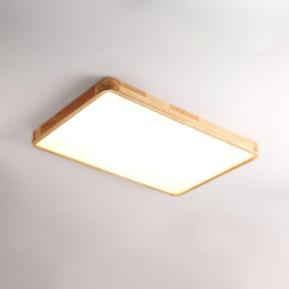 Simple Round Wood LED Ceiling Light Fixtures