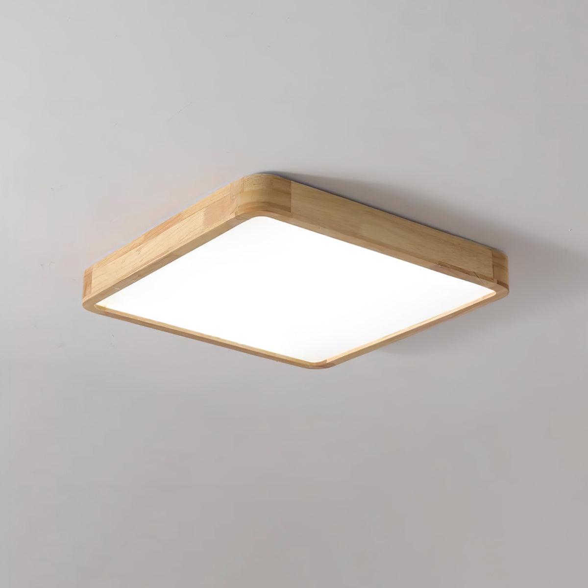 Simple Round Wood LED Ceiling Light Fixtures