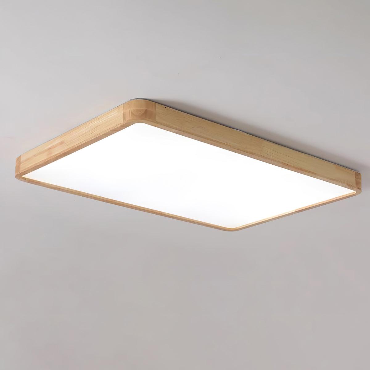 Simple Round Wood LED Ceiling Light Fixtures