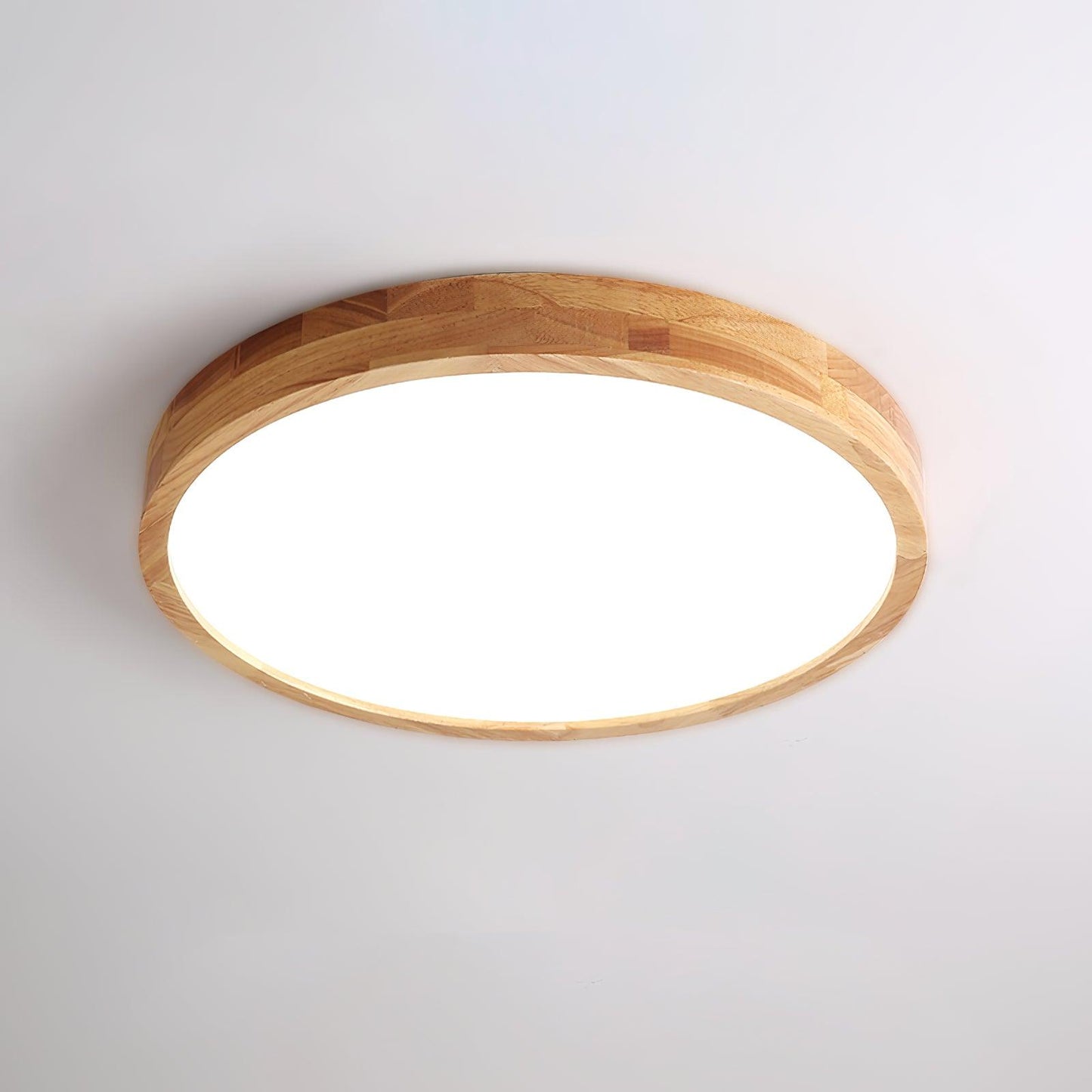 Simple Round Wood LED Ceiling Light Fixtures