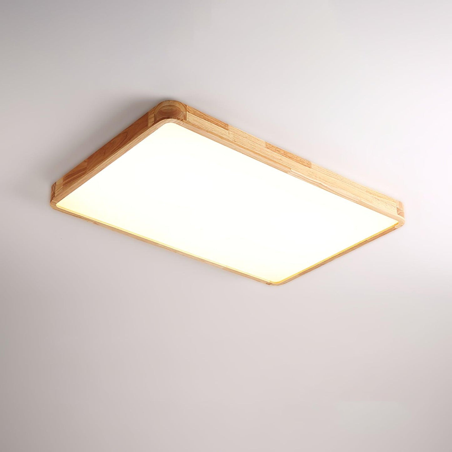 Simple Round Wood LED Ceiling Light Fixtures