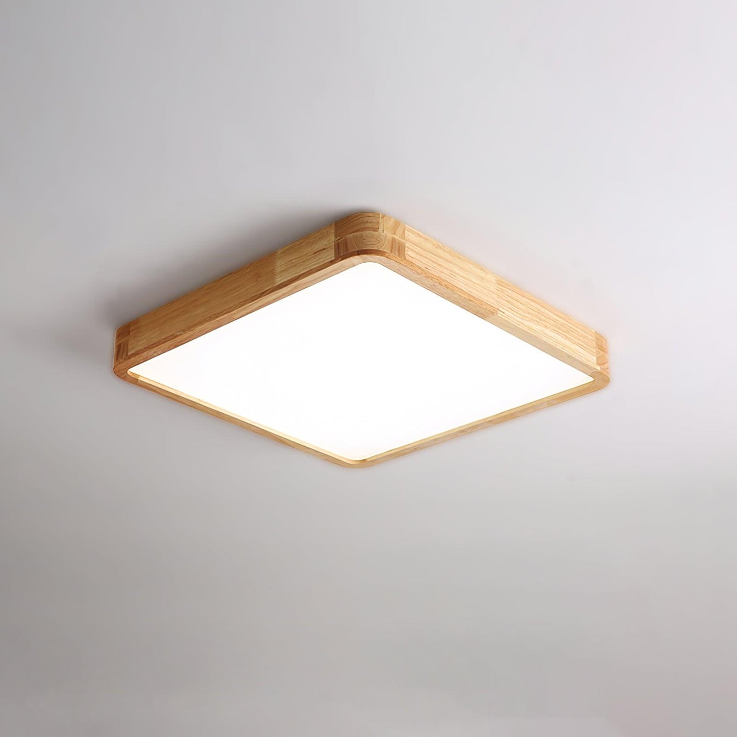 Simple Round Wood LED Ceiling Light Fixtures
