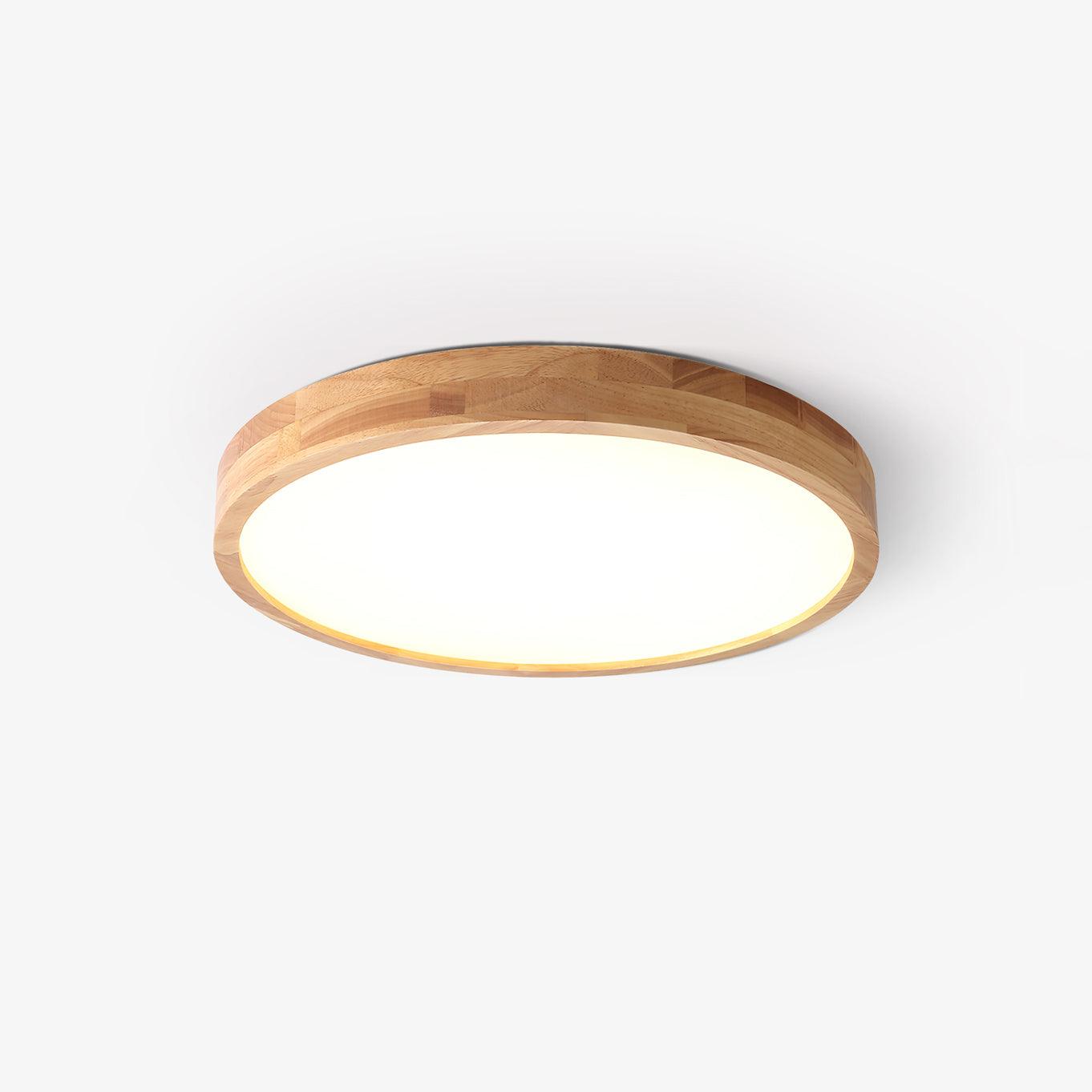 Simple Round Wood LED Ceiling Light Fixtures
