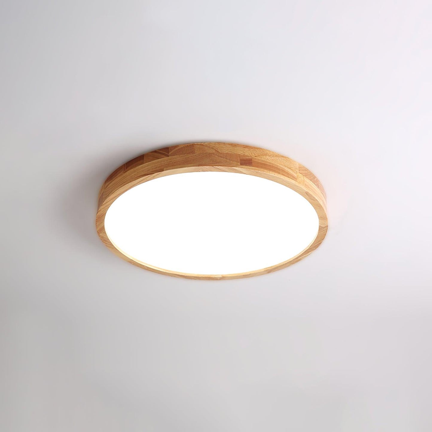 Simple Round Wood LED Ceiling Light Fixtures