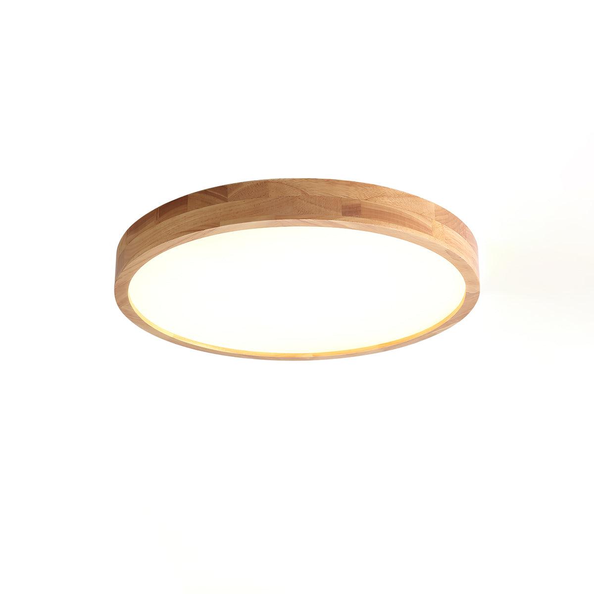 Simple Round Wood LED Ceiling Light Fixtures
