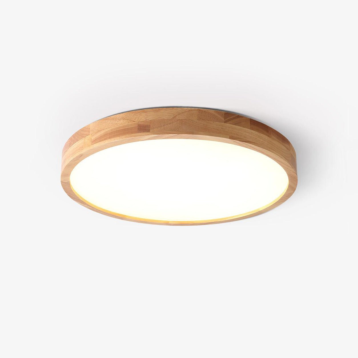 Simple Round Wood LED Ceiling Light Fixtures