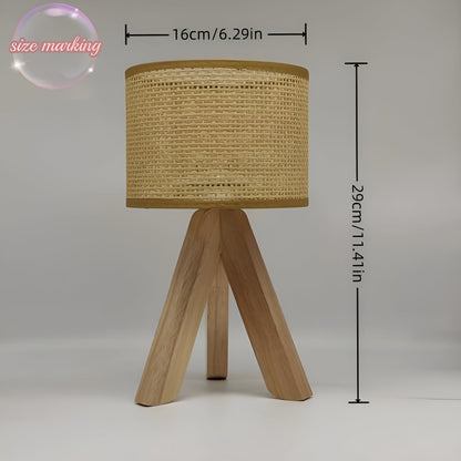 Eco Friendly Woven Rattan Table Lamp with USB Port