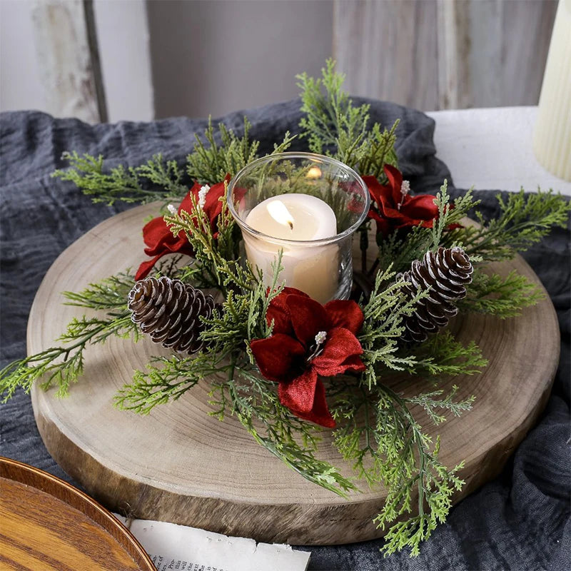 WreathElegance | Stylish Candle Holder for Christmas Decoration 1