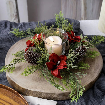WreathElegance | Stylish Candle Holder for Christmas Decoration 1
