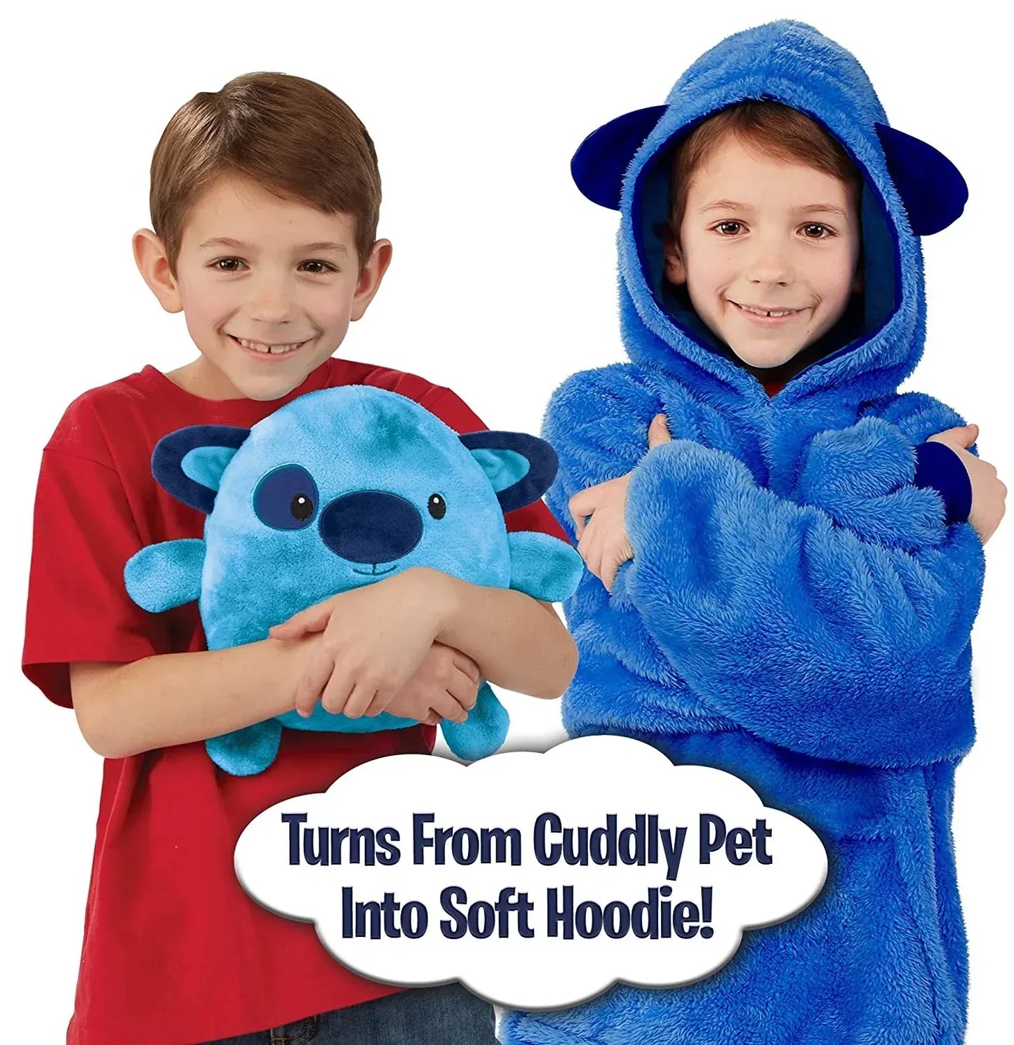 Soft Plush Kids Hoodie Teddy Bear Cushion Toy