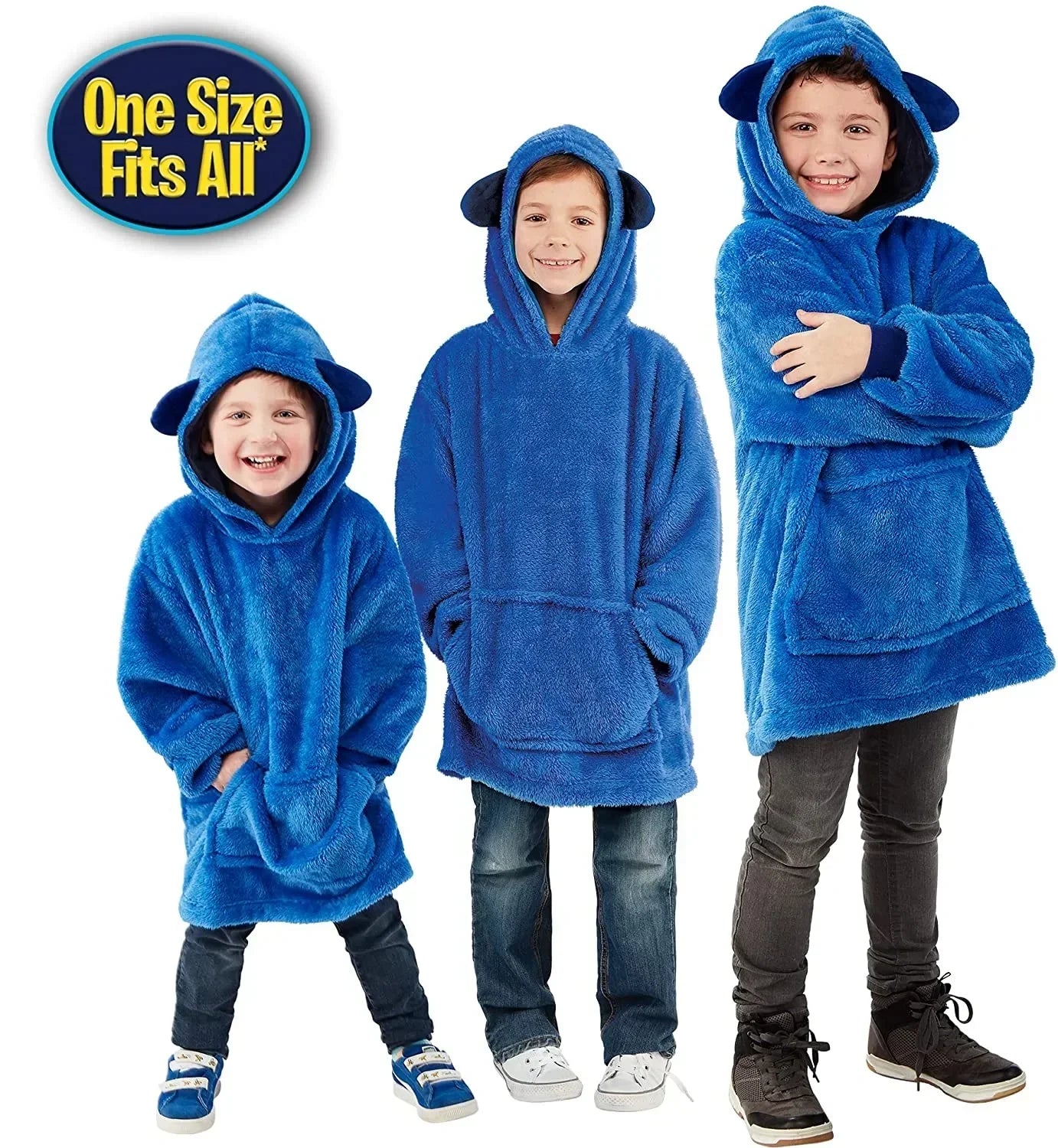 Soft Plush Kids Hoodie Teddy Bear Cushion Toy