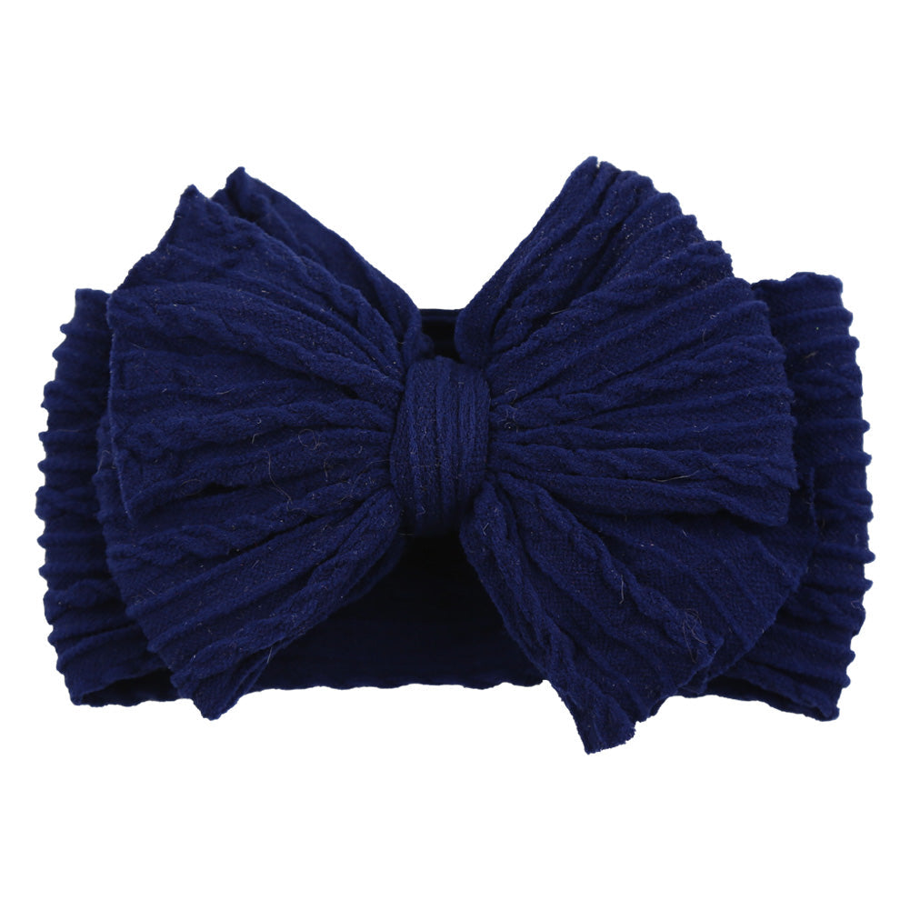 Girls' Soft Nylon Hair Bow Headband