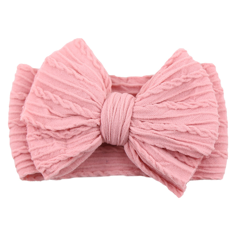 Girls' Soft Nylon Hair Bow Headband