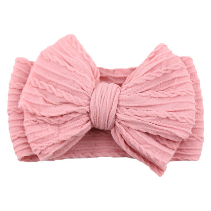 Girls' Soft Nylon Hair Bow Headband