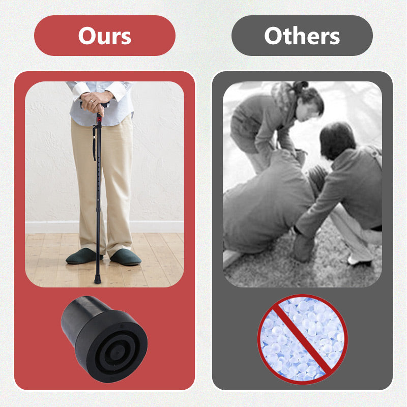 Elderly Walking Stick with LED Light and Alarm