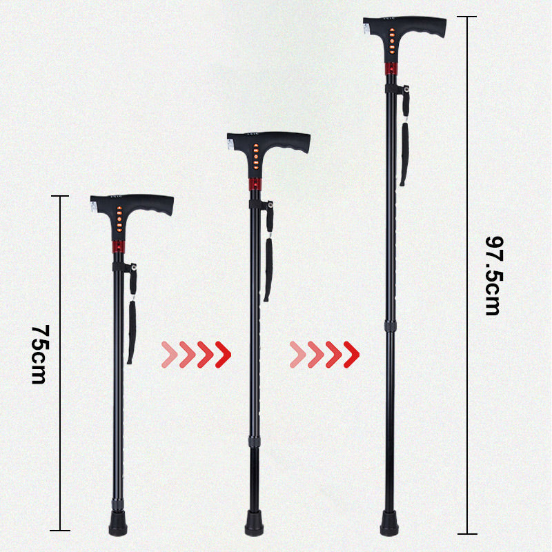 Intelligent Walking Cane with LED Light and Alarm