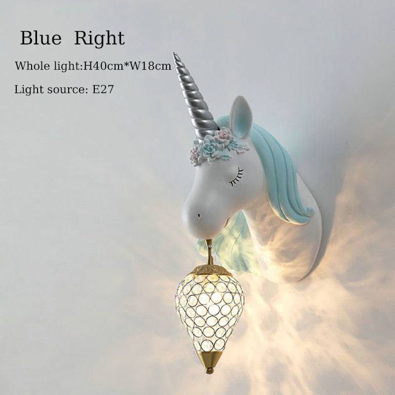 Colorful Unicorn Kids Wall Lamp - Fun Soft Lighting