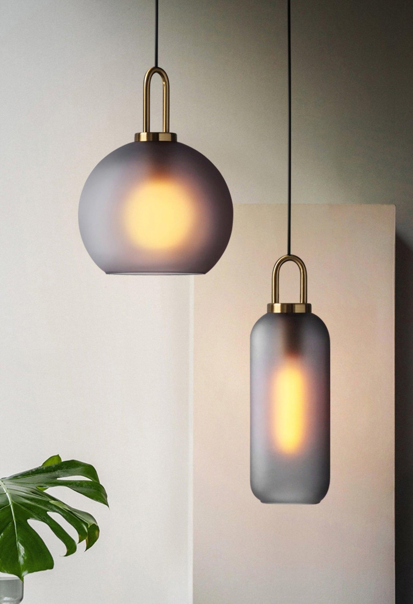Sleek Round Glass Pendant Lighting Fixtures