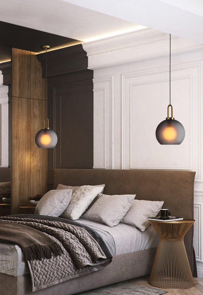 Sleek Round Glass Pendant Lighting Fixtures