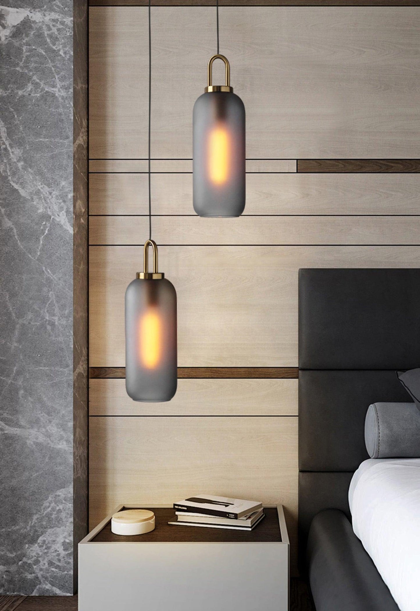 Sleek Round Glass Pendant Lighting Fixtures