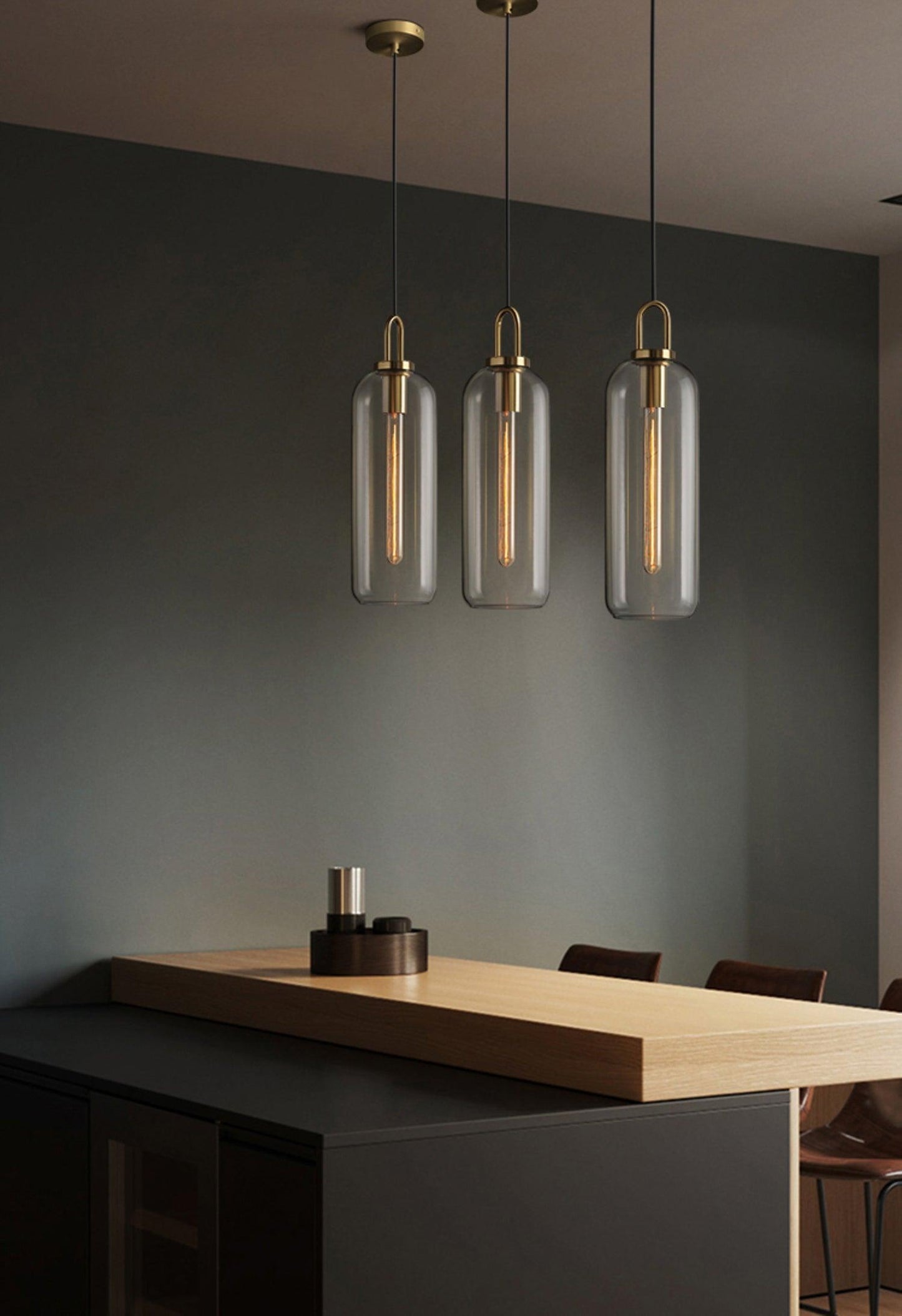 Sleek Round Glass Pendant Lighting Fixtures