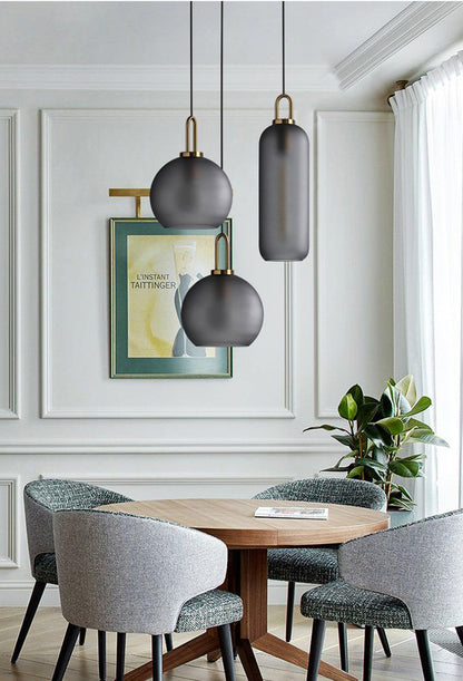 Sleek Round Glass Pendant Lighting Fixtures
