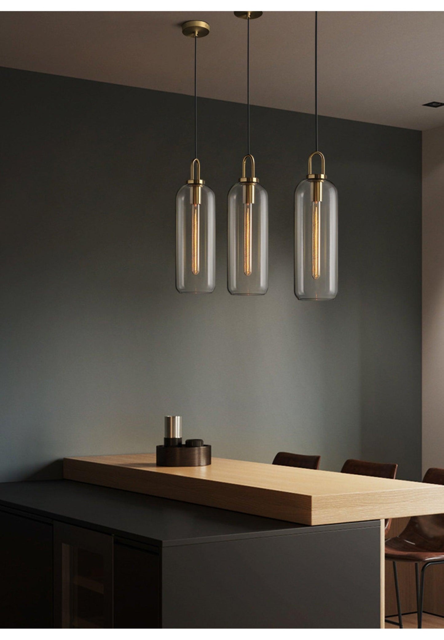 Sleek Round Glass Pendant Lighting Fixtures