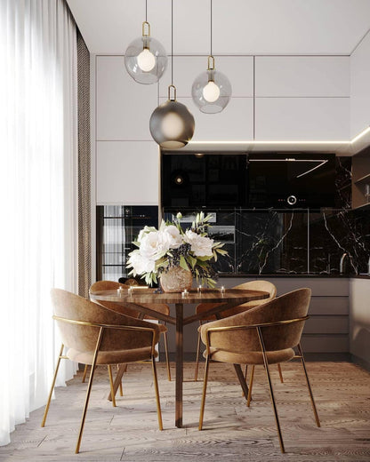 Sleek Round Glass Pendant Lighting Fixtures