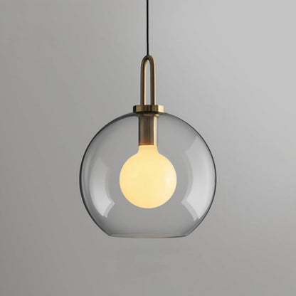 Sleek Round Glass Pendant Lighting Fixtures