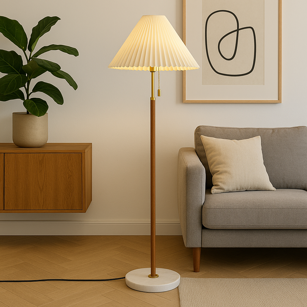 Yrus Vintage Wooden Floor Lamp 1