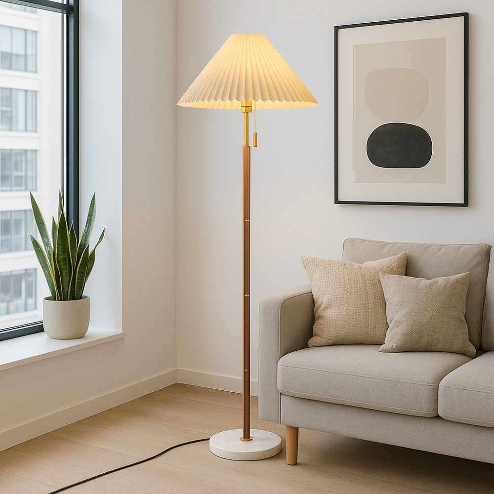 Yrus Vintage Wooden Floor Lamp 2