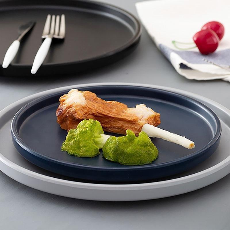 Rustic Country Style Melamine Dinner Plate Set