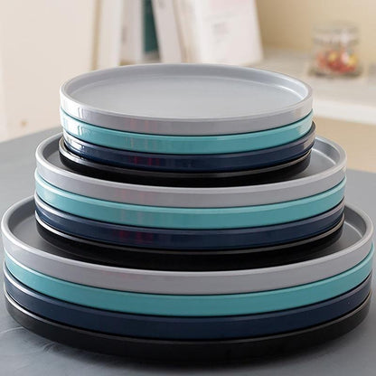 Rustic Country Style Melamine Dinner Plate Set