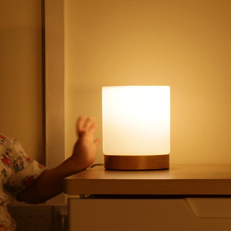 Elegant Glass Desk Lamp with LED Touch Control
