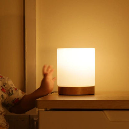 Elegant Glass Desk Lamp with LED Touch Control