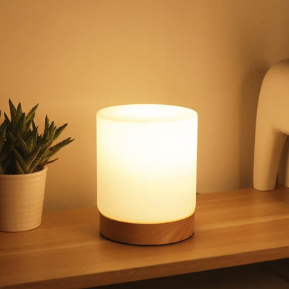 Elegant Glass Desk Lamp with LED Touch Control