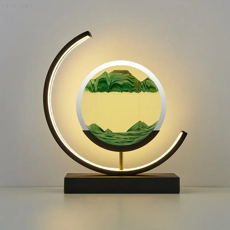 Calming Desk Lamp with Colorful Moving Sand Design