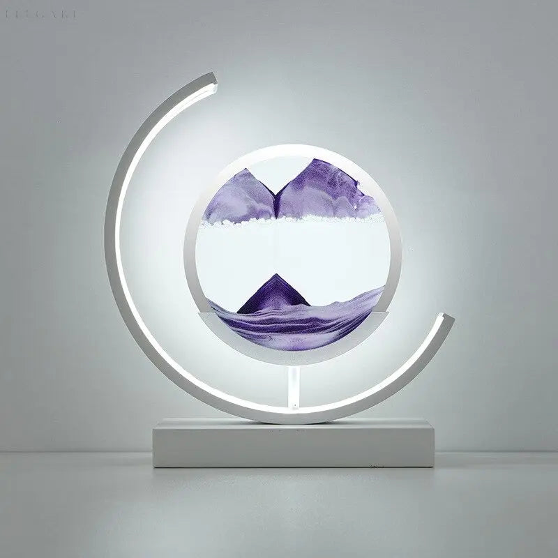 Calming Desk Lamp with Colorful Moving Sand Design