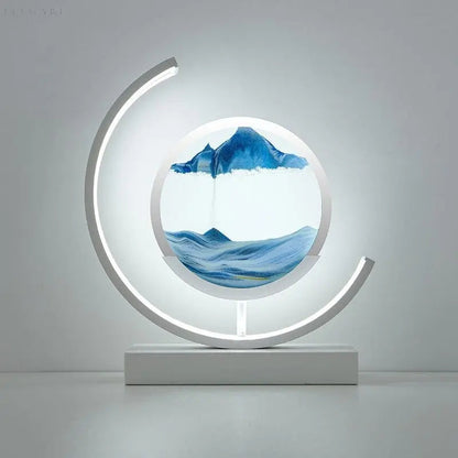Calming Desk Lamp with Colorful Moving Sand Design