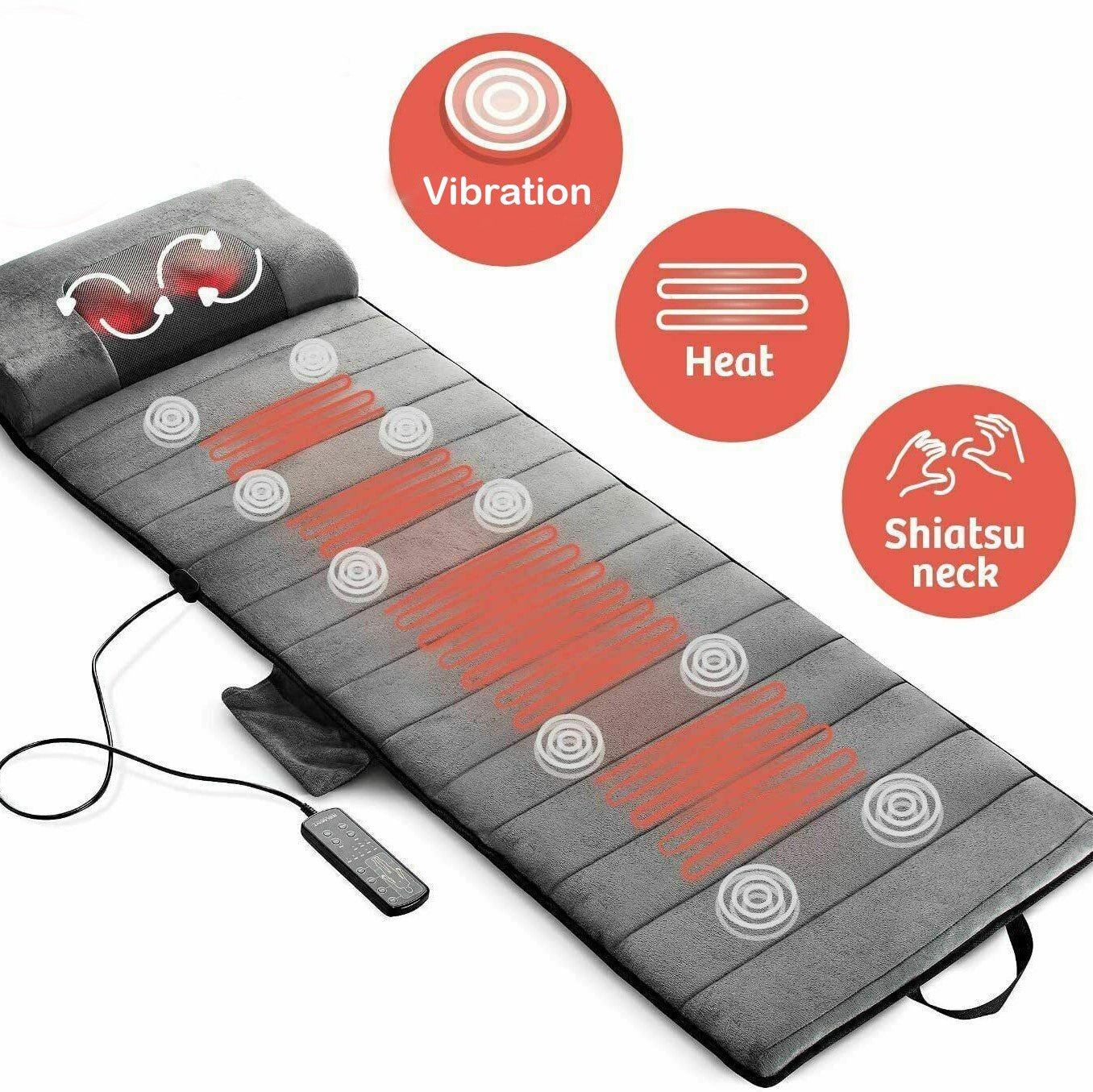 Heated Full Body Massage Mat for Ultimate Relaxation